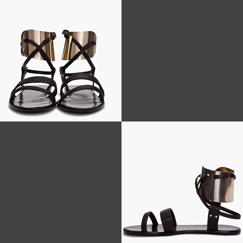 Lanvin metal cuff sandals- $249